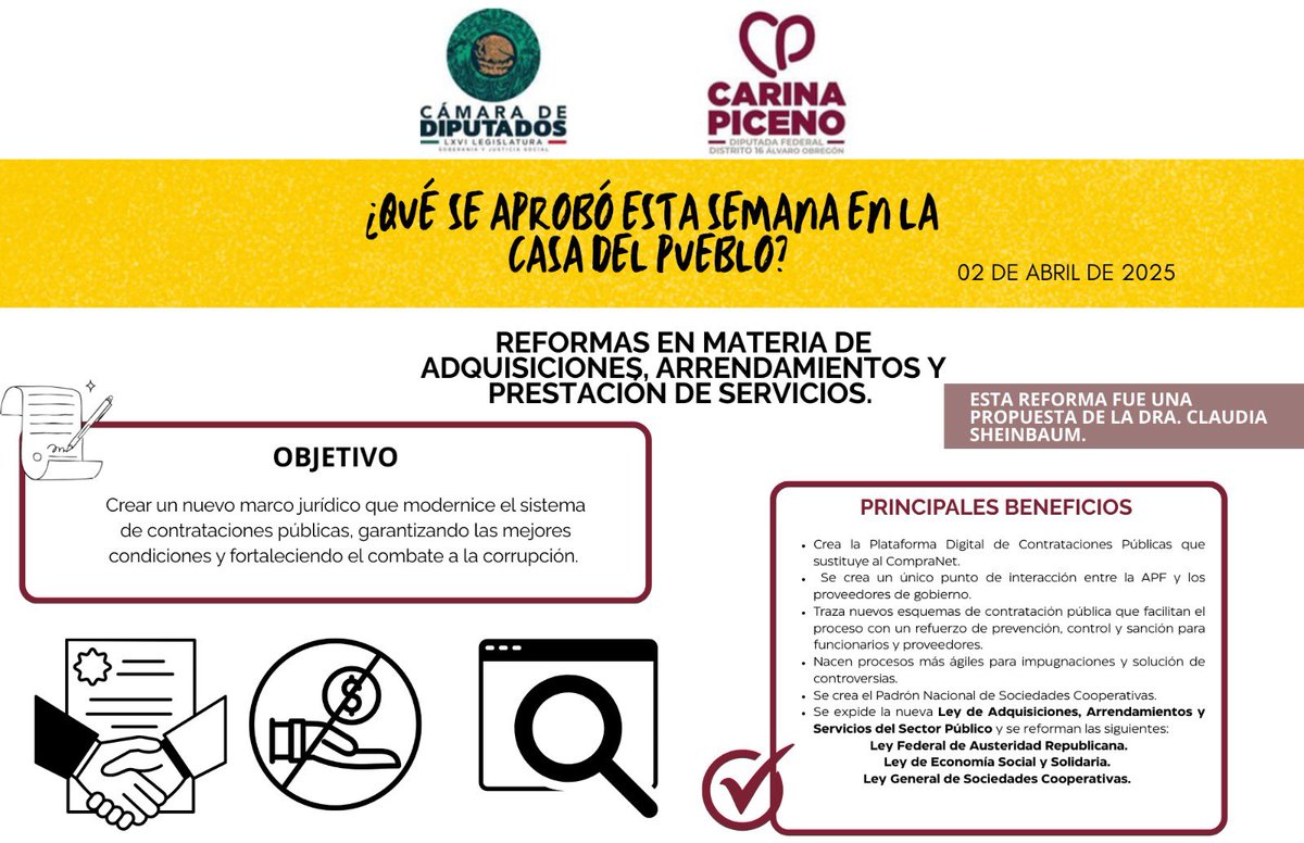 Esto es lo que aprobamos esta semana en <a href="/Mx_Diputados/">H. Cámara de Diputados</a>