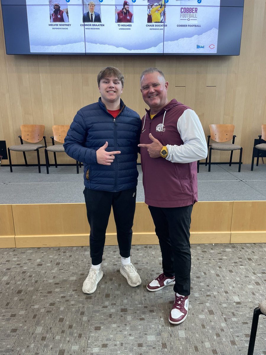 Shawn Kotrba (@kotrbashawn58) on Twitter photo Had a great time at Concordia today! Thank you for having me!!
<a href="/CoachTerryHoran/">Terry Horan</a> <a href="/CoachBakk/">Coach Bakken</a> <a href="/CoachCBraaten/">Connor Braaten</a> Had a great time at Concordia today! Thank you for having me!!
<a href="/CoachTerryHoran/">Terry Horan</a> <a href="/CoachBakk/">Coach Bakken</a> <a href="/CoachCBraaten/">Connor Braaten</a>