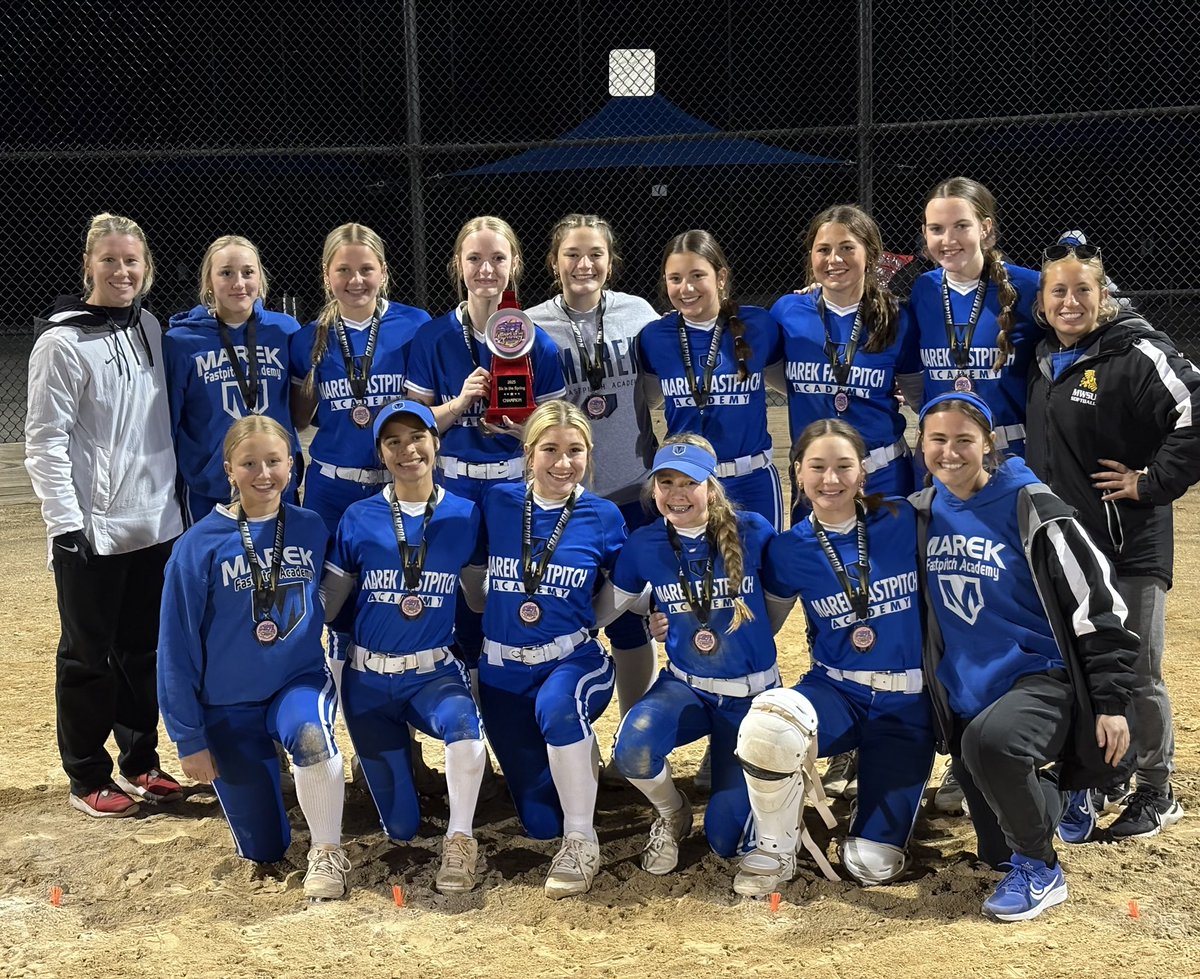 Maci Blake 2028 (@maciblake28) on Twitter photo Another 🥇place trophy for <a href="/MarekFA09/">Marek Fastpitch Academy 09</a> in the USSSA Six in the Spring tournament. Went 6-0 to advance to 12-0 for the season!
Stats for the weekend:
15 AB
7 Hits - 4 singles, 2 Doubles and 1 Triple
.466 BA
6 RBI’s
Our next tournament is 4/25-4/27 in the USA - The Earl. Another 🥇place trophy for <a href="/MarekFA09/">Marek Fastpitch Academy 09</a> in the USSSA Six in the Spring tournament. Went 6-0 to advance to 12-0 for the season!
Stats for the weekend:
15 AB
7 Hits - 4 singles, 2 Doubles and 1 Triple
.466 BA
6 RBI’s
Our next tournament is 4/25-4/27 in the USA - The Earl.
