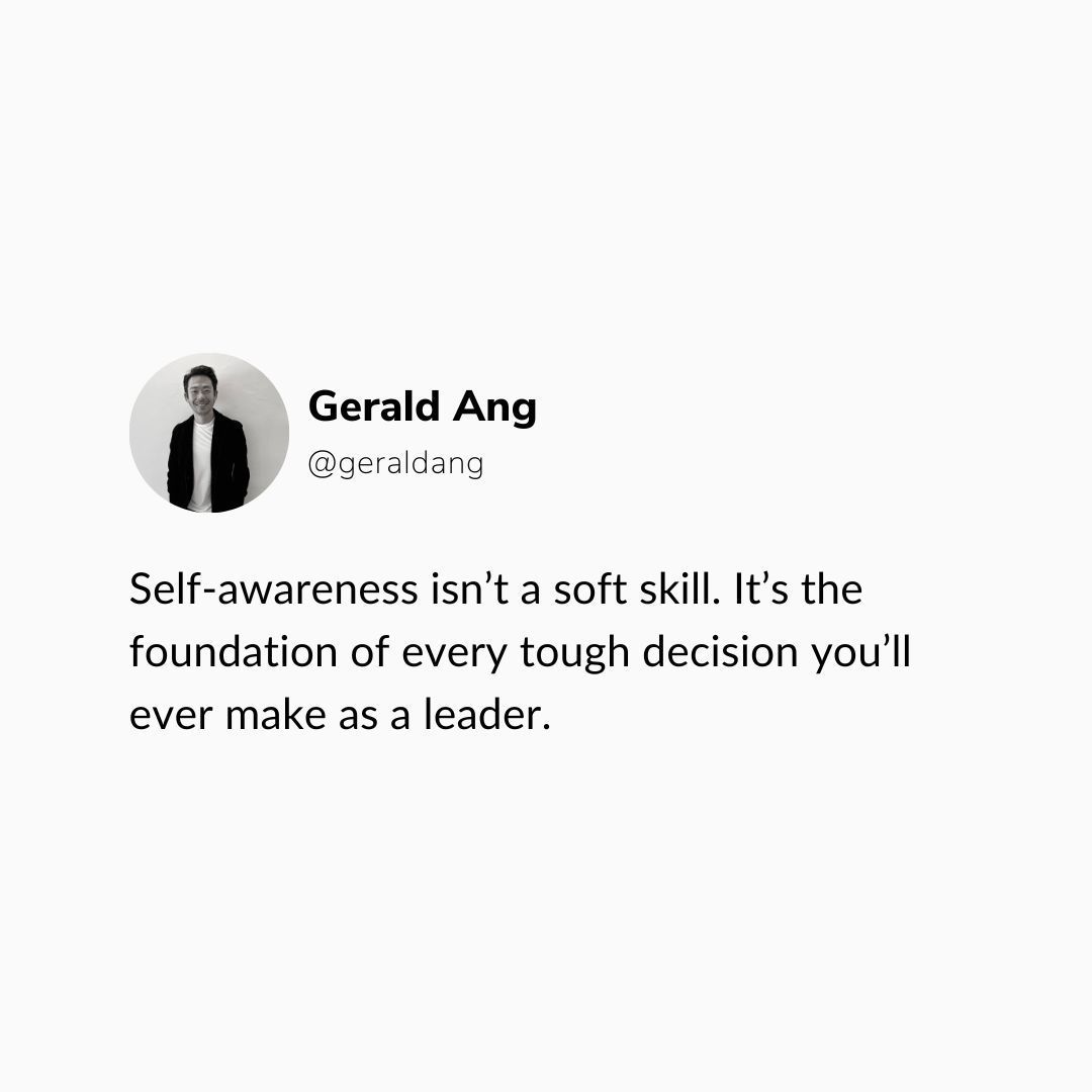 geraldang's tweet photo. Leaders and new managers. You can have the right title, the right goals, even the right people, but if you don’t understand how you show up, you’ll keep running into the same walls. https://t.co/wcu09d09mJ
