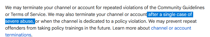 Derfla (@derfla1234) on Twitter photo reading the policies, it sounds like something i did was "severe abuse" regarding the harassment & cyberbullying policy. i truly have no idea what this could have been, every single example in the policy is terrible and something i would never do <a href="/TeamYouTube/">TeamYouTube</a> reading the policies, it sounds like something i did was "severe abuse" regarding the harassment & cyberbullying policy. i truly have no idea what this could have been, every single example in the policy is terrible and something i would never do <a href="/TeamYouTube/">TeamYouTube</a>