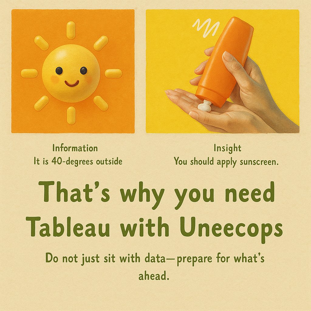 Uneecops's tweet image. 𝘍𝘰𝘳𝘦𝘤𝘢𝘴𝘵 ≠ 𝘍𝘰𝘳𝘦𝘴𝘪𝘨𝘩𝘵 ☀️

#Tableau helps you go beyond just knowing the heat; it helps you act before the burn. 🔥🧴

#uneecops #tableaupartner #tableauindia #advancedanalytics #predictiveanalytics #predictiveinsights #smartanalysis #rawdata #data #dataanalysis