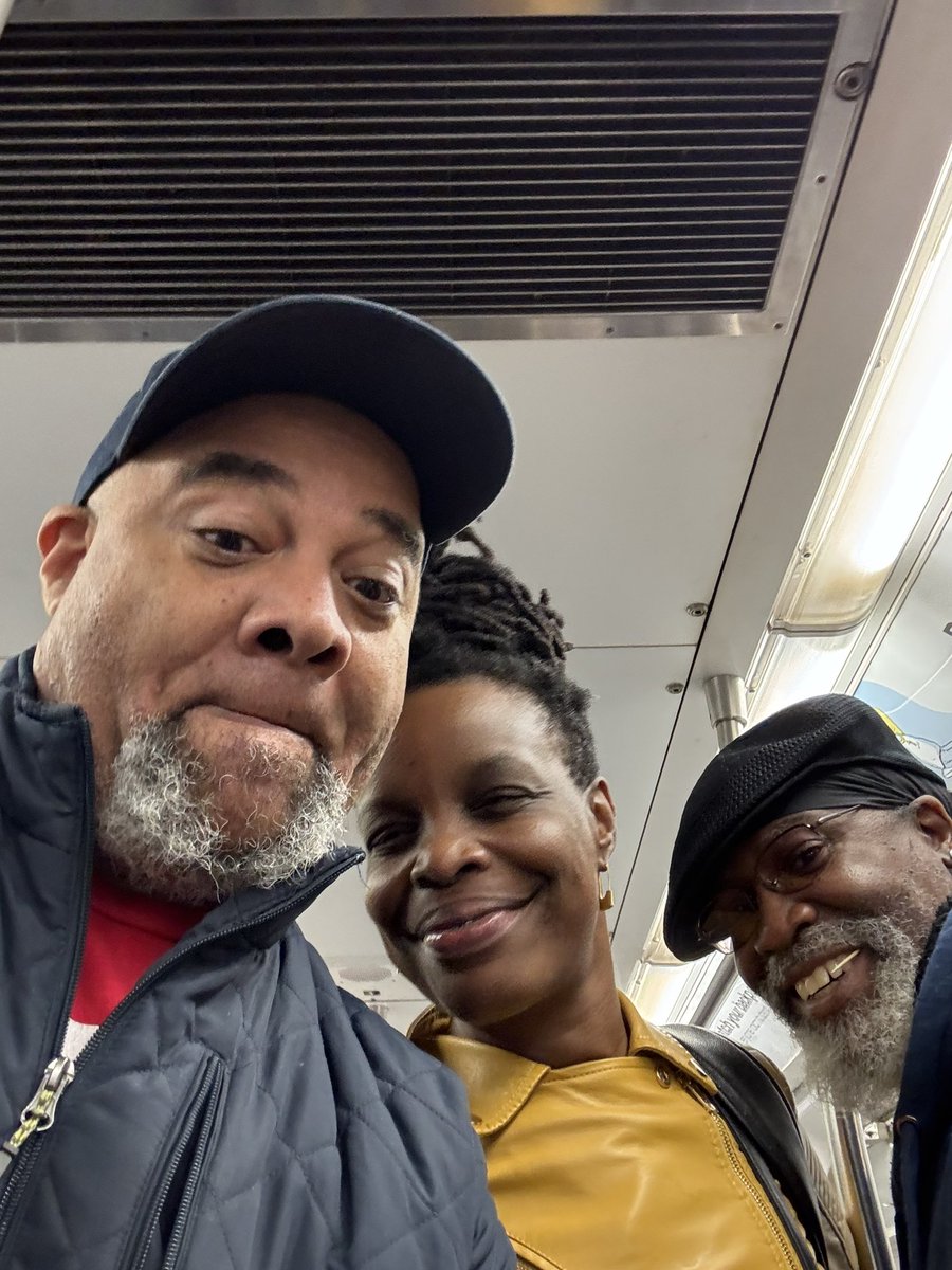 Dieselfunk's tweet image. Greetings Dieselfunkateers! Wonderful to run into artistic Friends and see @ytashawomack introduce her newest book The #AfrofuturistEvolution @WalterDGreason @GraphicHisCo