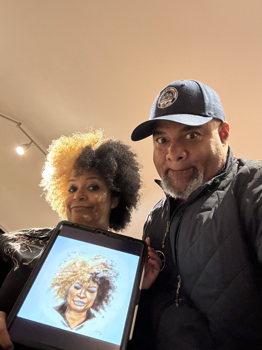 Dieselfunk's tweet image. Greetings Dieselfunkateers! Wonderful to run into artistic Friends and see @ytashawomack introduce her newest book The #AfrofuturistEvolution @WalterDGreason @GraphicHisCo