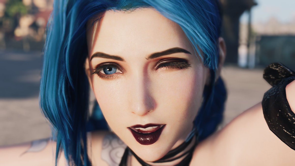 VxSapphire's tweet image. Jinx Aerith done, Ekko Cloud and Vi Tifa next =). Will upload them together.