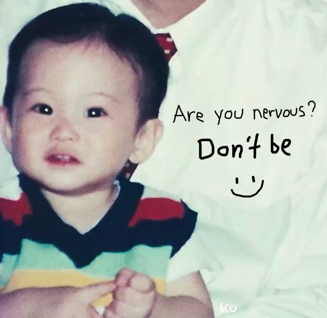 “Mark!”
..
“are you nervous??”
..

“Don’ be! ( 'ᴗ' )“