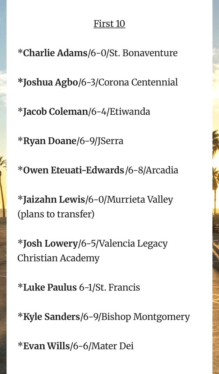 Wolfgang Wood (@wolfgang_wood) on Twitter photo Congratulations <a href="/CharlieAdams_3/">Charlie Adams</a> for being recognized as one of the top freshman players this season in SoCal by the great <a href="/FrankieBur/">Frank Burlison</a>๐๐ผ๐ป Congratulations <a href="/CharlieAdams_3/">Charlie Adams</a> for being recognized as one of the top freshman players this season in SoCal by the great <a href="/FrankieBur/">Frank Burlison</a>๐๐ผ๐ป