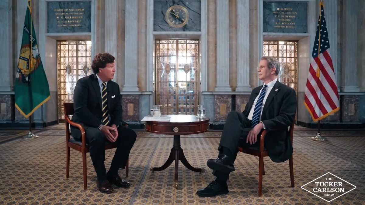 Treasury Secretary Scott Bessant is one of the smartest Macro minds in global finance.

The interview with Tucker Carlson is timely and a must listen.

Here are highlights if you cannot:

Wall St. has done great.  Now it’s Main St. turn!

Tariffs are the beginning of this