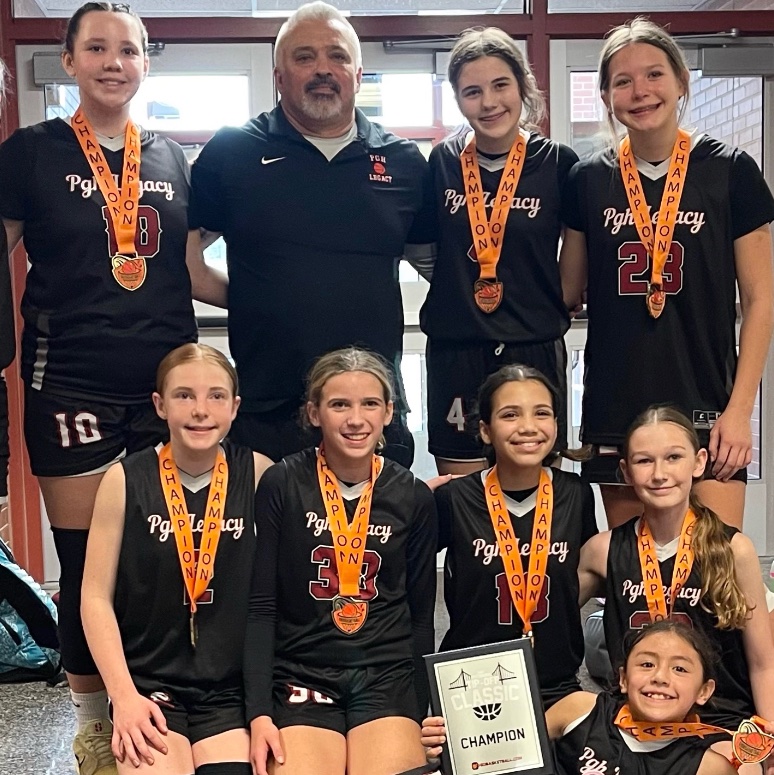 Congratulations to the legacy 6 grade girls team for going 5-0 and winning the Pittsburgh tipoff tournament this weekend. These girls won back to back tournaments!!! Keep it going girls.