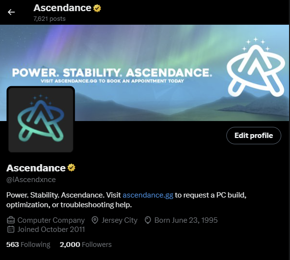 AscendancePCs's tweet photo. GIVEAWAY TIME! Thank you for 2,000 followers. 1 lucky winner will receive a FREE, comprehensive optimization. To enter:

- Follow @iAscendxnce 
- Follow @Wayfeh_7 
- Follow @Santirne 
- Retweet
- Comment your system specs (CPU, RAM, GPU) and why you need to be tweaked.

Thank you again for all of your support! Let's be great together.
