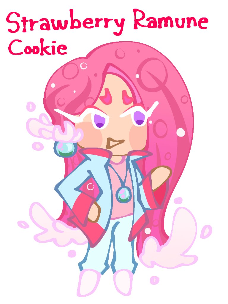 _AALUKO's tweet image. Strawberry Ramune Cookie #crob