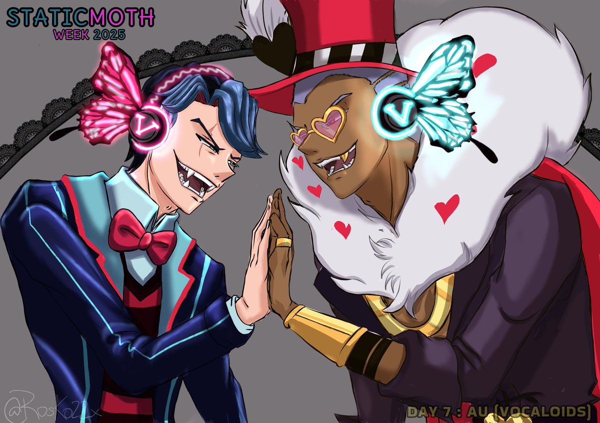 xroskon22x's tweet photo. 📺🦋 – DAY 7: UA - MAGNET (VOCALOID)
Better late than never~
#staticmothweek #staticmothweek2025 #hazbin #hazbinhotel #voxval #hazbinhotelvox #voxhazbinhotel #hazbinhotelvalentino #val #vox #staticmoth https://t.co/phOany1TWB