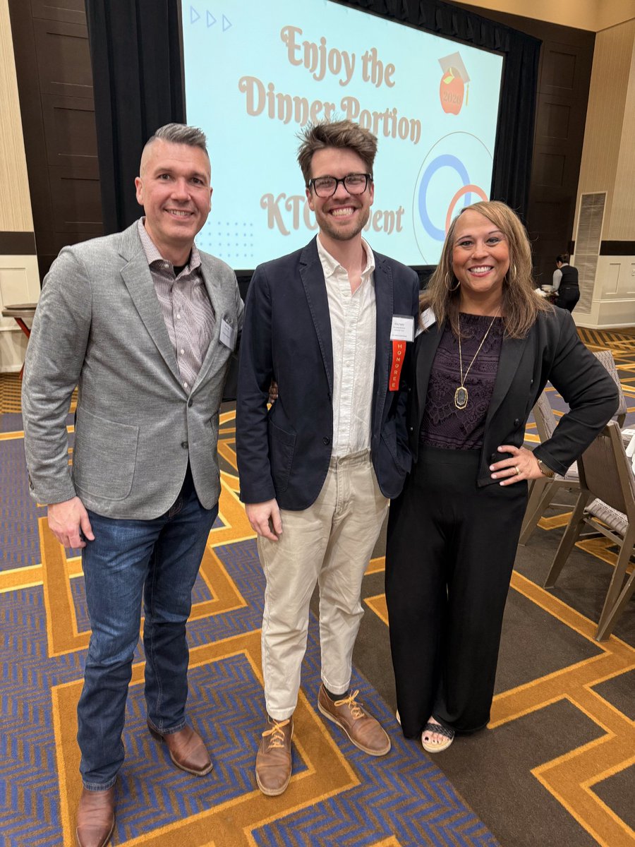At the KS Teacher of the Year Celebration!  Recognizing Rachel Marlow from Central Elementary &amp; Riley Taylor from Summit Trail MS!  What an evening celebrating educators in Region 3 ❤️ #opsmaketodaycount, <a href="/olatheschools/">Olathe Public Schools</a>, <a href="/RachelleWaters/">Rachelle Waters</a>, <a href="/CE_Cougars/">Central Elementary</a>