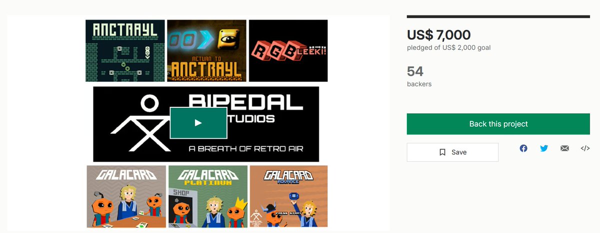 BipedalStudios's tweet image. The campaign is over. Thanks to everyone who contributed to the Kickstarter and to @DalyenGames for hosting it! We had a great time. More news coming soon.
#homebrew #nesdev #gbdev #retro #gamedev #pixelart