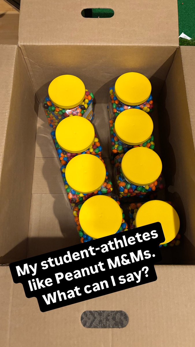 Chris Bowers (@coach_bowers) on Twitter photo I ran out. It won’t happen again. <a href="/Bucknell_FB/">Bucknell Football</a> student-athletes can count on my office to have Peanut M&Ms. We are re-stocked!
#NationalStudentAthleteDay #rayBucknell #RunToWin I ran out. It won’t happen again. <a href="/Bucknell_FB/">Bucknell Football</a> student-athletes can count on my office to have Peanut M&Ms. We are re-stocked!
#NationalStudentAthleteDay #rayBucknell #RunToWin