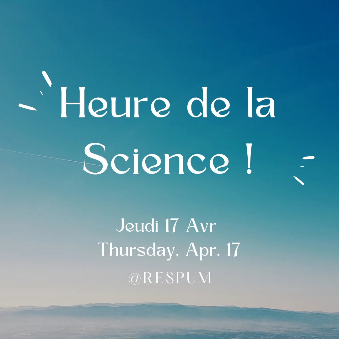 RespumF's tweet photo. ✨ Heure de la Science avec le RESPUM!
Ne manquez pas cette opportunité unique d’élargir vos horizons scientifiques lors de l’Heure de la Science organisée par le RESPUM (l’association des étudiants en médecine de l’UdeM) ! https://t.co/XbRehI7df8