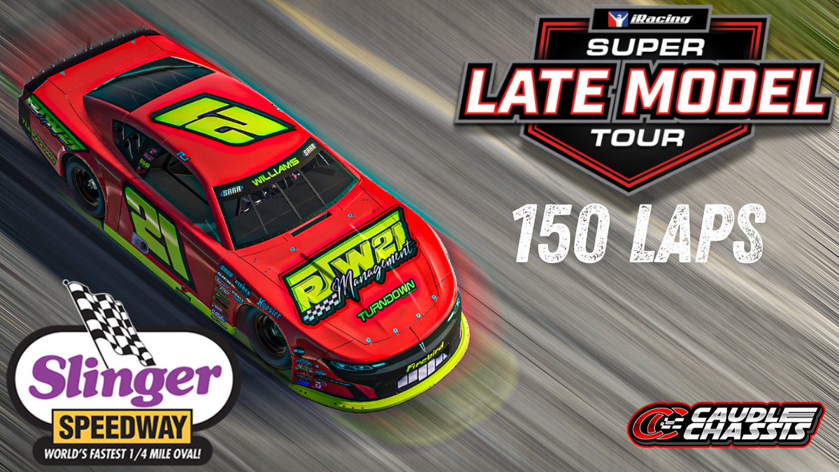 Going live for some <a href="/iRacing/">iRacing</a> Super Late Model action from Slinger at 9pm EST.

<a href="/CaudleChassis/">Caudle Chassis</a> 

Stream link: youtube.com/live/BkLFl0HKL…