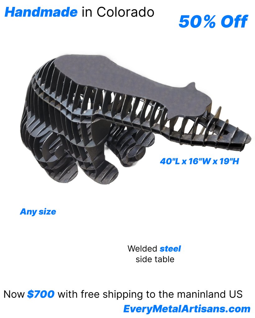 EveryMetalArt's tweet photo. Visit https://t.co/pwdBjzC6vn

Made in the USA! Steel bear sculpture side table https://t.co/Lw5dbzgP3M