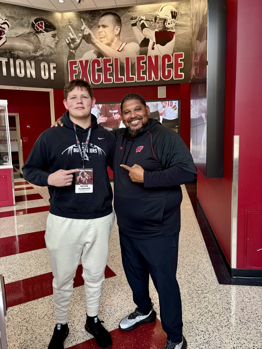 Richie Flanigan (@richieflan29) on Twitter photo I had a great time yesterday with <a href="/BadgerFootball/">Wisconsin Football</a> watching practice. Always great to talk with <a href="/CoachFick/">Luke Fickell</a>, <a href="/CoachMikeTress/">Coach Mike Tressel</a> and <a href="/CoachWhit_UW/">E.J. Whitlow 🔴🦡⚪️</a>. I had a great time yesterday with <a href="/BadgerFootball/">Wisconsin Football</a> watching practice. Always great to talk with <a href="/CoachFick/">Luke Fickell</a>, <a href="/CoachMikeTress/">Coach Mike Tressel</a> and <a href="/CoachWhit_UW/">E.J. Whitlow 🔴🦡⚪️</a>.