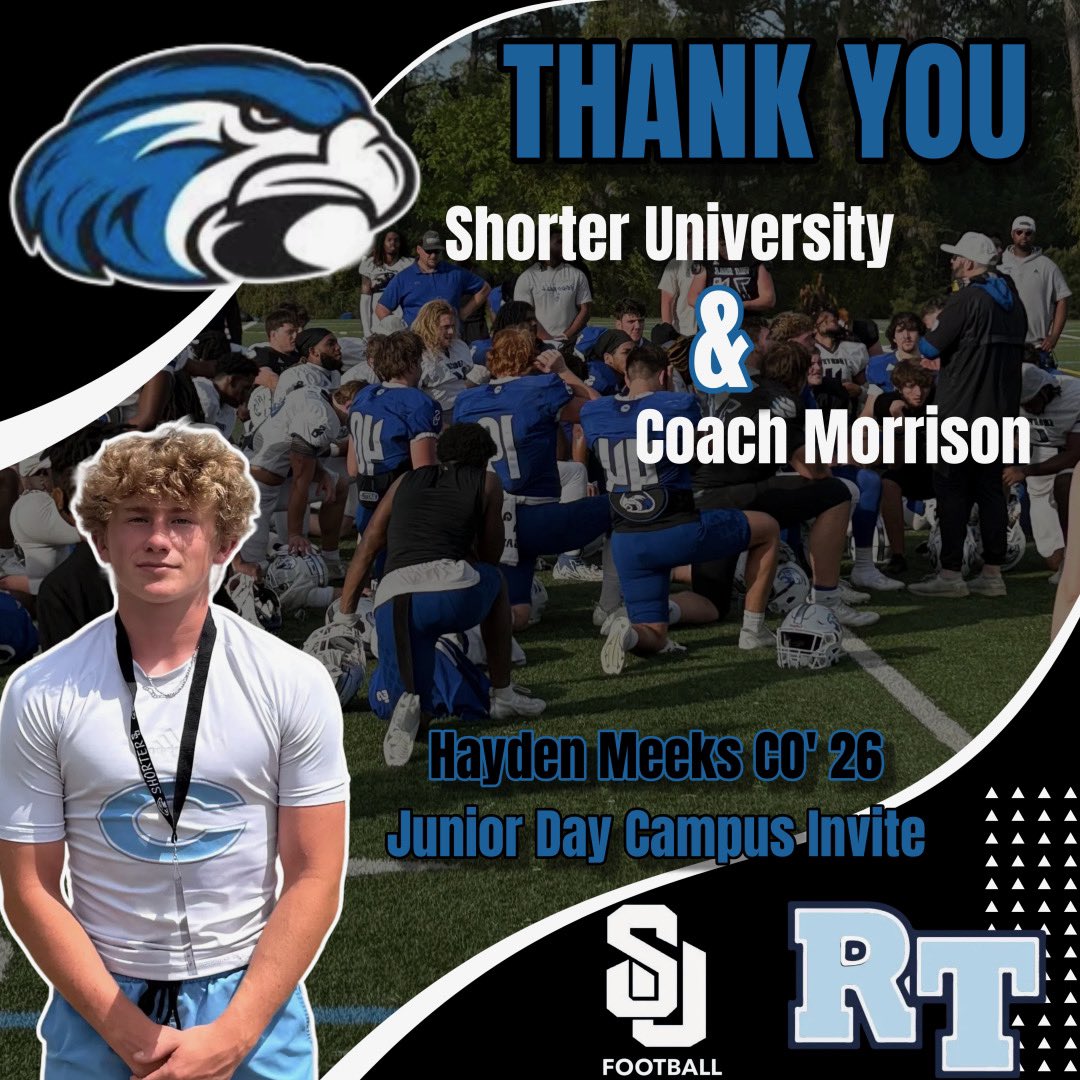 Hayden Meeks (@haydenmeeks_22) on Twitter photo Huge thank you to <a href="/coachmorrison58/">Zach Morrison</a> and <a href="/shorteruniv/">Shorter University</a> for having me out for junior day! I really look forward to our later interactions! <a href="/CoachRobRTCA/">Coach Kevin Robbins(RTCA) CSCS 💪🏾</a> <a href="/CoachMeeks4/">Matthew Meeks</a> <a href="/CoachJDurden/">Coach Durden</a> Huge thank you to <a href="/coachmorrison58/">Zach Morrison</a> and <a href="/shorteruniv/">Shorter University</a> for having me out for junior day! I really look forward to our later interactions! <a href="/CoachRobRTCA/">Coach Kevin Robbins(RTCA) CSCS 💪🏾</a> <a href="/CoachMeeks4/">Matthew Meeks</a> <a href="/CoachJDurden/">Coach Durden</a>