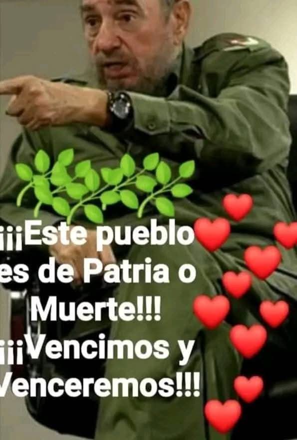 No es una cuestion de Suerte
es una cuestion de Honor
Es un pueblo de Valor
Un pueblo de Patria o Muerte
#CubaVencerá <a href="/CubaMicons/">Ministerio de la Construcción</a> @Cub