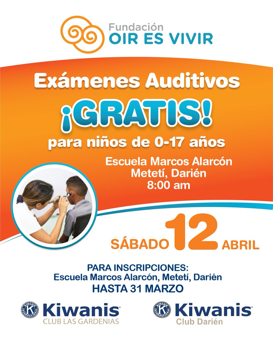 Estamos listos para asistir a la comunidad de Metetí en Darién, gracias al Club Kiwanis Las Gardenias, Kiwanis Metetí, Kiwanis Darién y Kiwanis Garachiné 🤗💯
Como participación en el Día de las Buenas Acciones, realizaremos nuestra Gira de Salud Auditiva #25 #Metetí #Darién