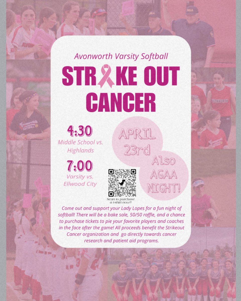 Emma Obersteiner and Sydney Savatt are running the Strike Out Cancer night on April 23rd for their Senior project. Please use the link below to purchase a t shirt to wear to the game and help Strike Out Cancer!

shieldsembroidery.tuosystems.com/stores/strikeo…