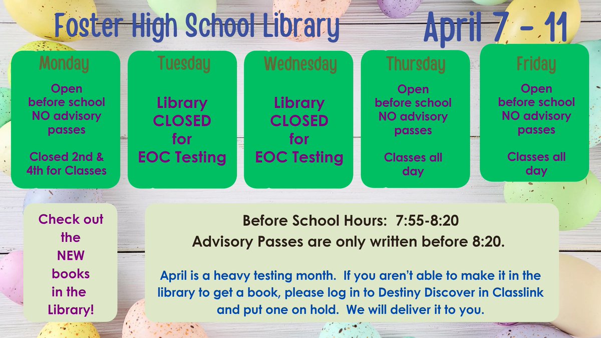 Check out this week's schedule!