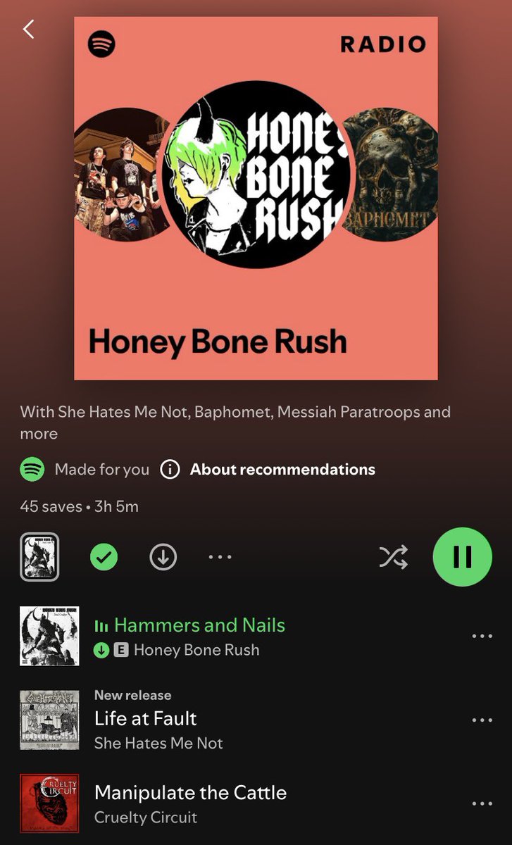 Give this playlist a listen and a save!: Honey Bone Rush Radio open.spotify.com/playlist/37i9d…