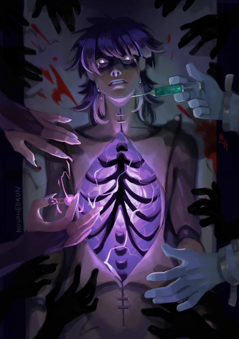 Some Albedo and Scaramouche pieces I made back in 2022 for !  There's a leftover sale of this zine rn if you want to pick up the book with these illustrations and a lot of other people's amazing work 