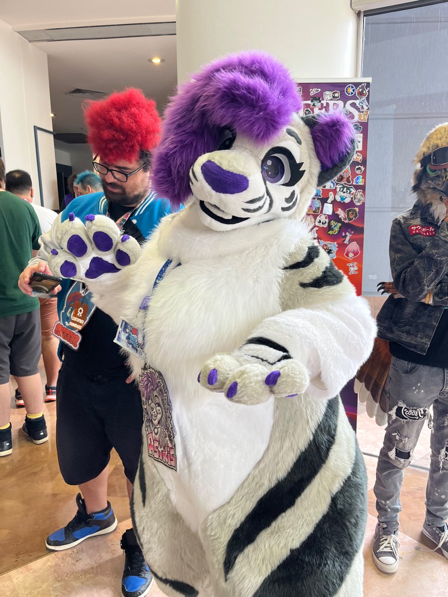 Thank you to everyone who made #FurDU2025 such an amazing con! 

With a successful artist alley table, Awesome fursuit fam pictures and $10k donated to FurDu’s Charity Auction, it couldn’t have been any better! 

Watch this space for our commissions opening soon! 
✨💜✨
