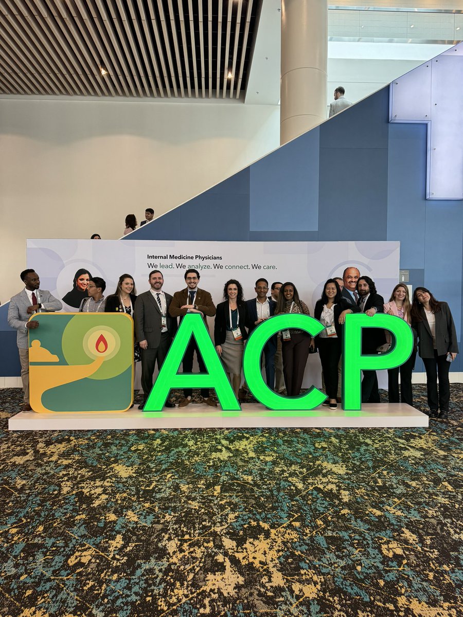 MUIntMed's tweet photo. We are beyond proud of our residents who represented MUIM at the National ACP conference in NOLA! Our Doctor’s Dilemma team advanced to the semi-finals and our program has more posters than any other in the country! #IM2025 https://t.co/bstAgTdFnT