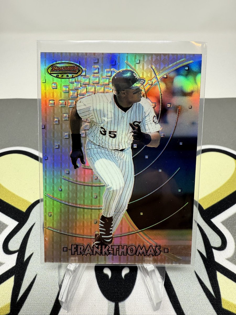 345

#BaseballMania Night 5

1997 Bowman’s Best Refractor Frank Thomas

This is a regular set refractor not a preview set!

$30

Please see pinned tweet for shipping!