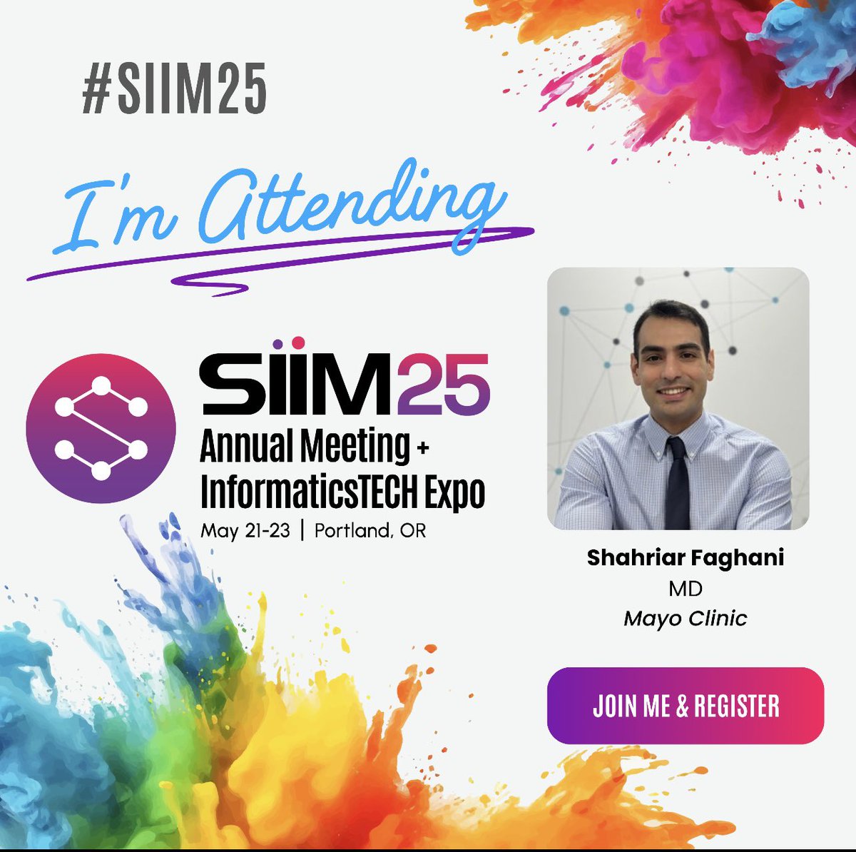 Shahriar Faghani MD (@shahriarfaghani) on Twitter photo 🚀 Let’s take imaging informatics to New Heights at #SIIM25! <a href="/PRouzrokh/">Pouria Rouzrokh, MD</a>,<a href="/ManaMSF94/">ManaMoassefi</a>, and I will be leading a Deep Learning Lab on #Agentic #AI in #Radiology. Looking forward to see you there!
📅 May 21–23
📍 Portland, OR
🔗 lnkd.in/gJKdUJRJ
🔗annualmeeting.siim.org/sessions/colla… 🚀 Let’s take imaging informatics to New Heights at #SIIM25! <a href="/PRouzrokh/">Pouria Rouzrokh, MD</a>,<a href="/ManaMSF94/">ManaMoassefi</a>, and I will be leading a Deep Learning Lab on #Agentic #AI in #Radiology. Looking forward to see you there!
📅 May 21–23
📍 Portland, OR
🔗 lnkd.in/gJKdUJRJ
🔗annualmeeting.siim.org/sessions/colla…