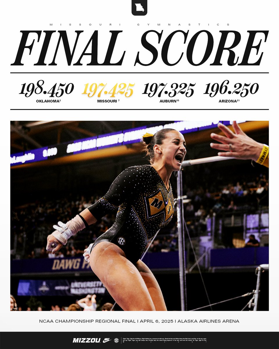 YOUR MIZZOU TIGERS ARE HEADING TO THE NCAA CHAMPIONSHIP SEMIFINAL FOR THE FOURTH TIME IN PROGRAM HISTORY‼️ 

#MIZ 🐯