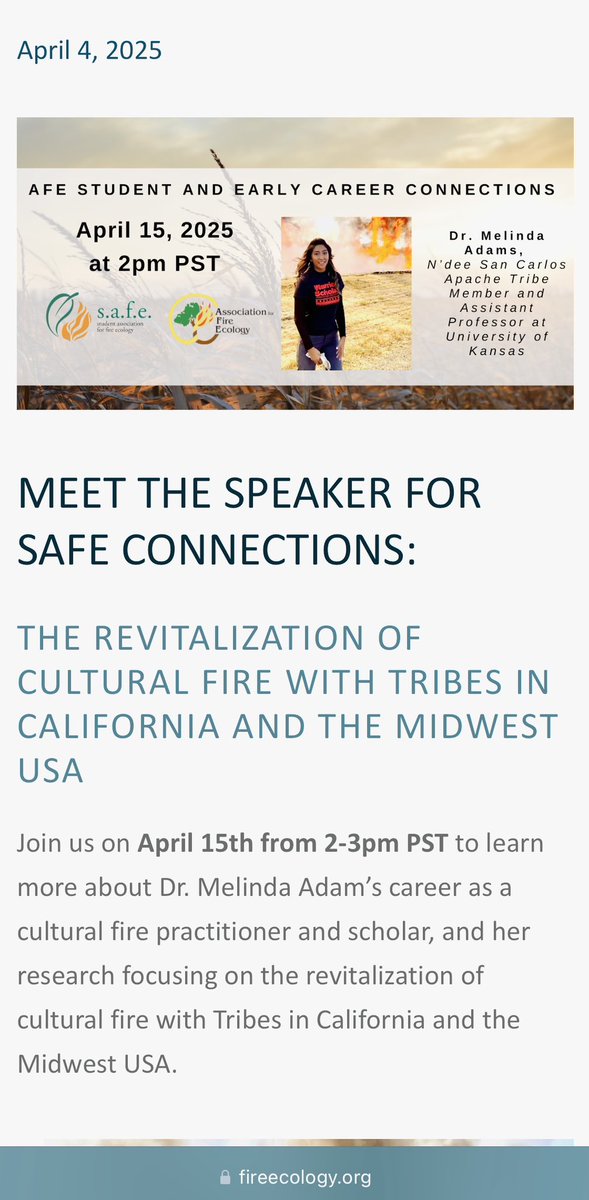 Giving a talk to the Association of Fire Ecology through UC Berkeley. Register, you’re invited 🌱🔥 #goodfire #wildfire