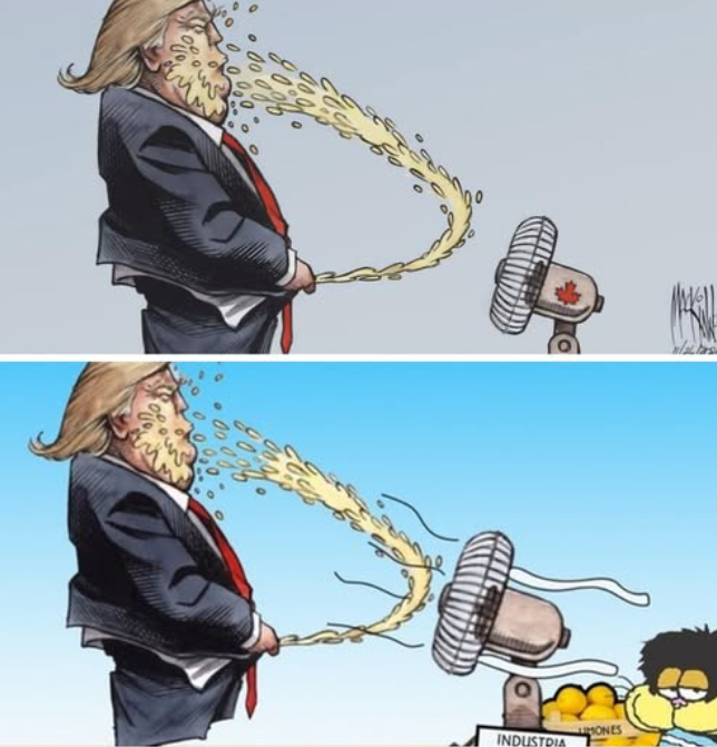 #LaTiraniaAvanza #JuicioPoliticoAMilei #MileiEstafadorMundial

La Lupa en los Medios-

Un dibujante yanqui y Nik, el humorista estrella de La Nación, publicaron exactamente la misma caricatura sobre Trump y ambos la firmaron como propia. Adivinen quien se la robó a quien.