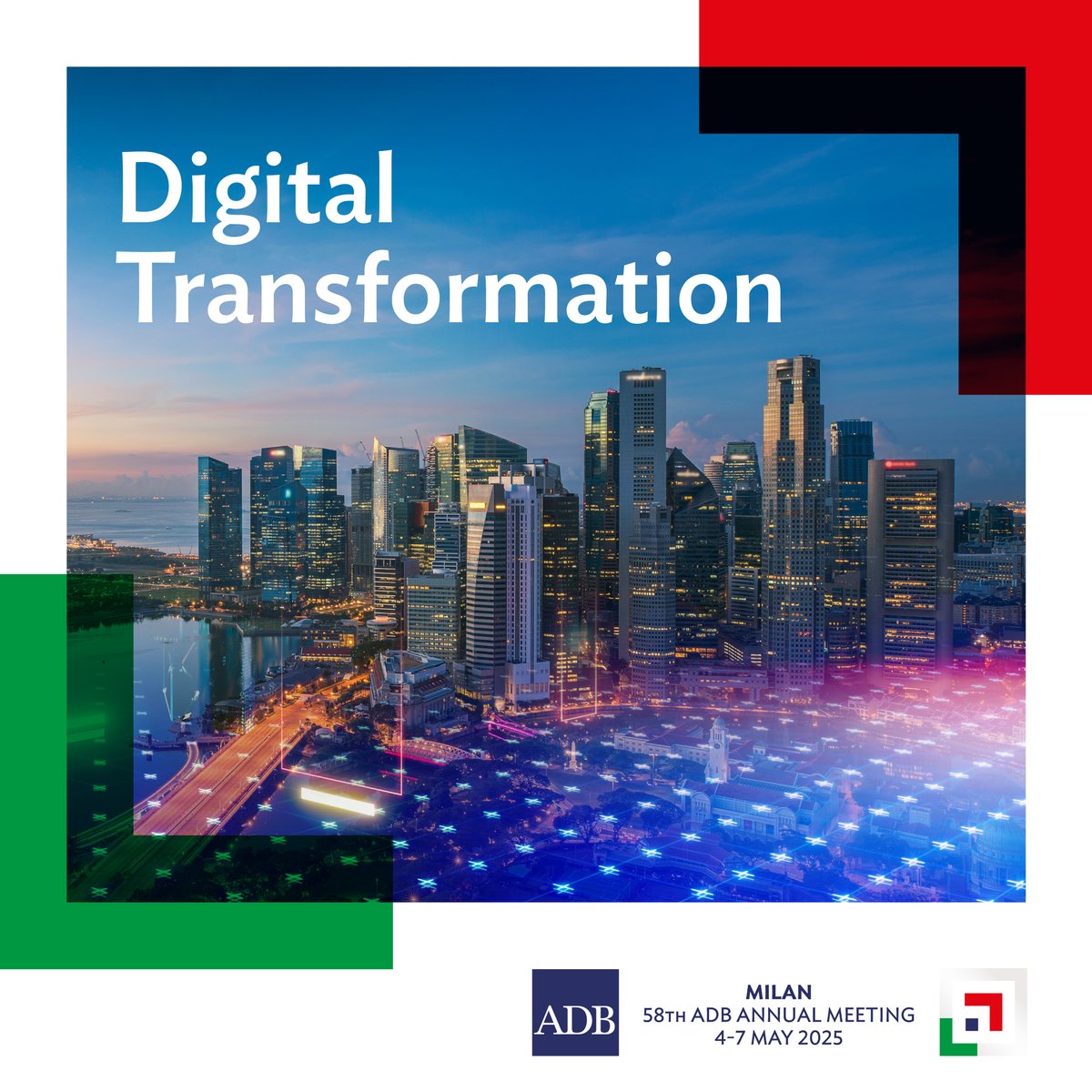 Digitalization is key to economic transformation and inclusive growth in Asia and the Pacific. 

Join us at the #ADBAnnualMeeting to shape the future of development. 

🗓️ 4-7 May, Milan 🇮🇹
🔗 Learn more about the event: ow.ly/t6fZ50V9WyY