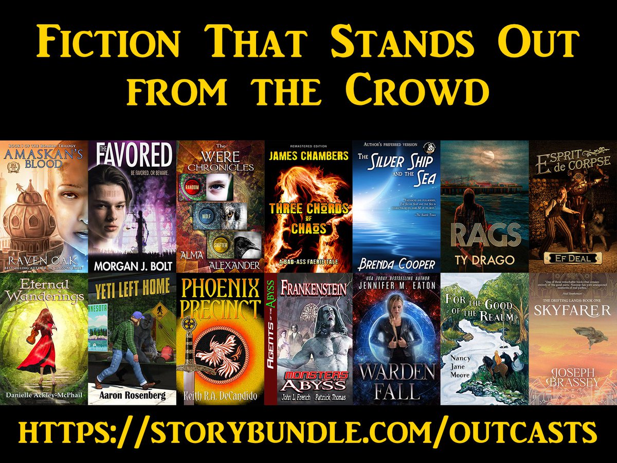 Ready for some fiction that stands out from the crowd? Check out the #Outcasts #StoryBundle! Three books for just $5, or fourteen for $20!  storybundle.com/outcasts