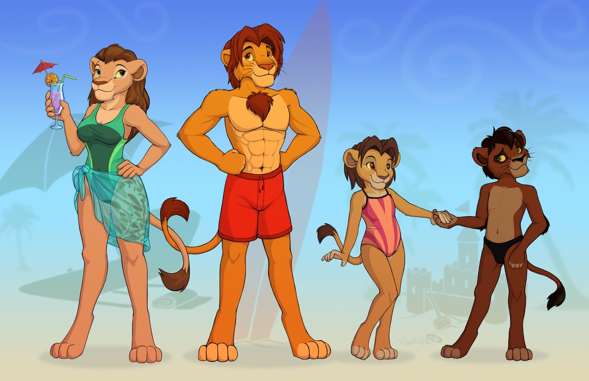 #lionking  Another try in anthro with haircuts for lionesses