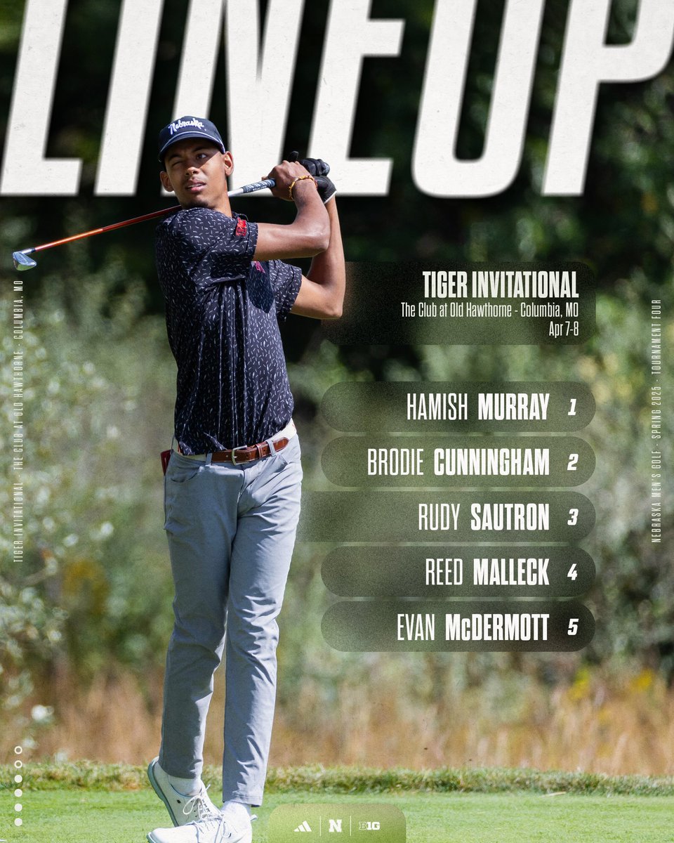 One day out and one state away 🐯

🏆 Tiger Invitational 
⌚️ 8:00 AM EDT
🗓️ April 7-8
📍 The Club at Old Hawthorne (Columbia, MO)