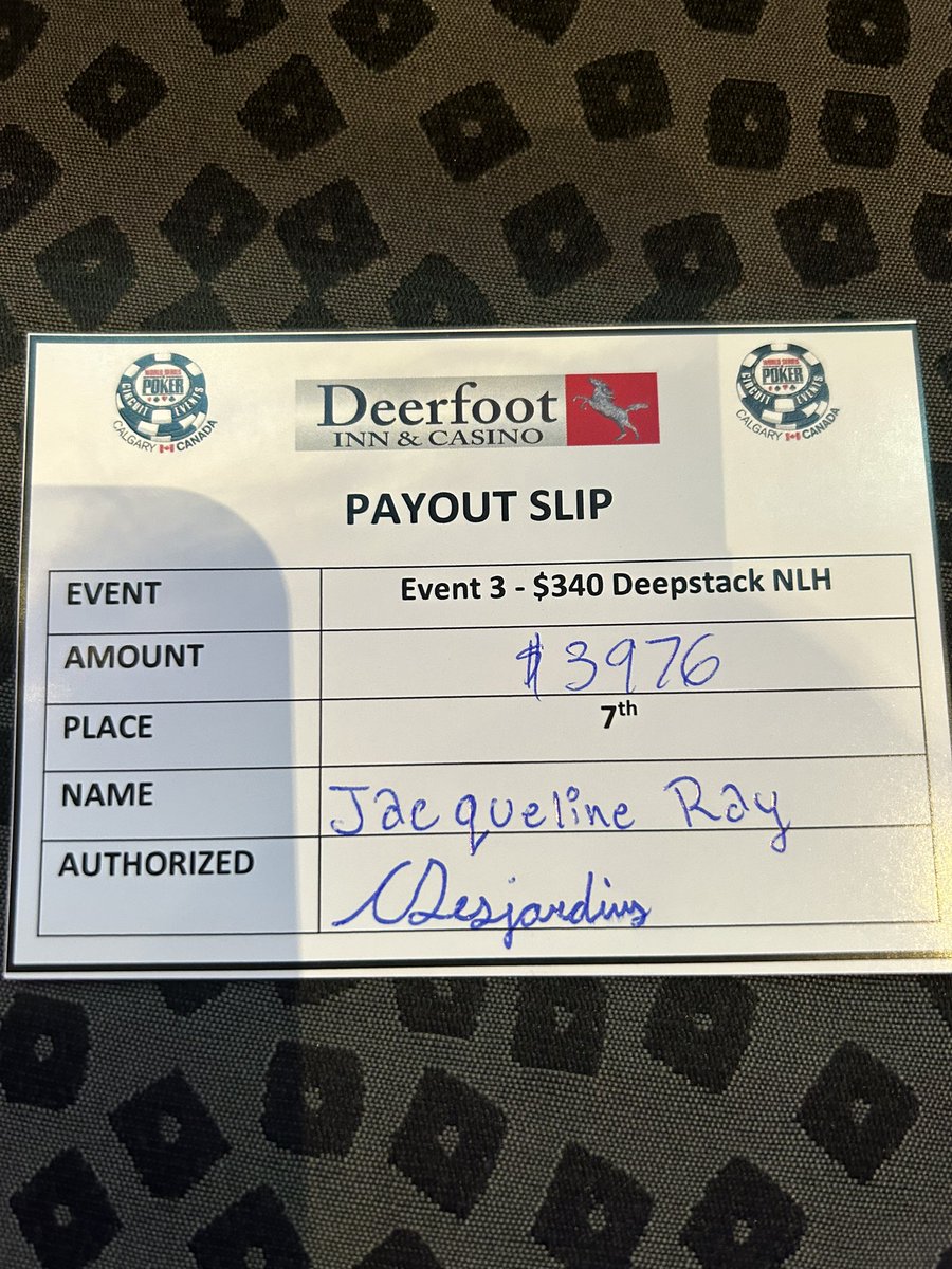 Not exactly where I wanted to finish, but 7/465 is pretty good 🙏 <a href="/dficpkr/">Deerfoot Poker Room</a>