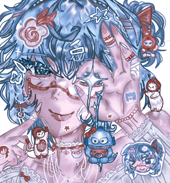 xiaokikiou's tweet photo. my side of an art collab #fyptwitter #twitter #artcollab #art #digitalart #oc #mofusand #hangyodon https://t.co/mPLtJOP9Ua