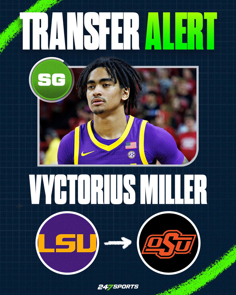Dushawn London (@dushawnlondon1) on Twitter photo NEWS: LSU transfer Vyctorius Miller is transferring to Oklahoma State sources tell <a href="/247SportsPortal/">247Sports Transfer Portal</a>
Miller averaged 8.9 points and 2.4 rebounds this season.
247sports.com/player/vyctoriโฆ NEWS: LSU transfer Vyctorius Miller is transferring to Oklahoma State sources tell <a href="/247SportsPortal/">247Sports Transfer Portal</a>
Miller averaged 8.9 points and 2.4 rebounds this season.
247sports.com/player/vyctoriโฆ