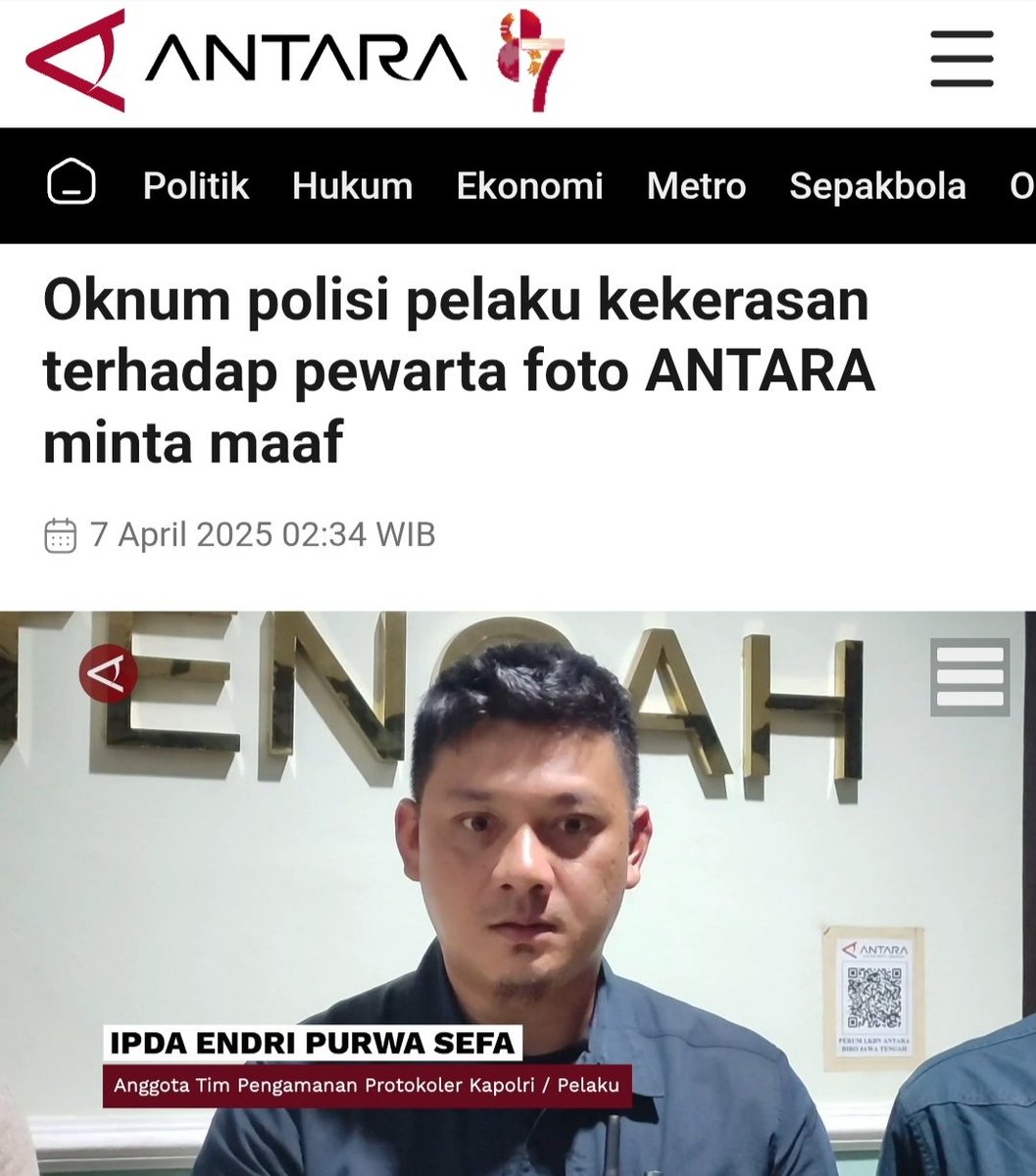 Jk ada unsur pidana (kekerasan) yg dilakukan pelaku  thd korban mestinya diusut. Lain soal jk korban sdh maafkan &amp; cabut kasusnya. Biar ada efek jera. Polisi tuh harusnya paham UU Pers No 40/1999. Ada sanksi pidana halang2i kerja jurnalis #ACAB #1312forever