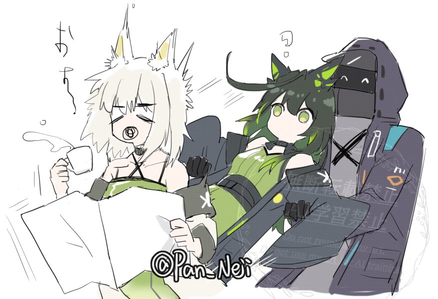 ケルシー先生とMon3trちゃんとドクター #アークナイツ