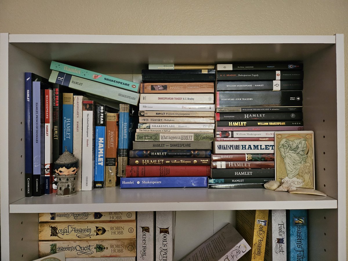 ilybyoshimoto's tweet photo. new hamlet shelf... at least they all fit? https://t.co/QXtsPtD4eU