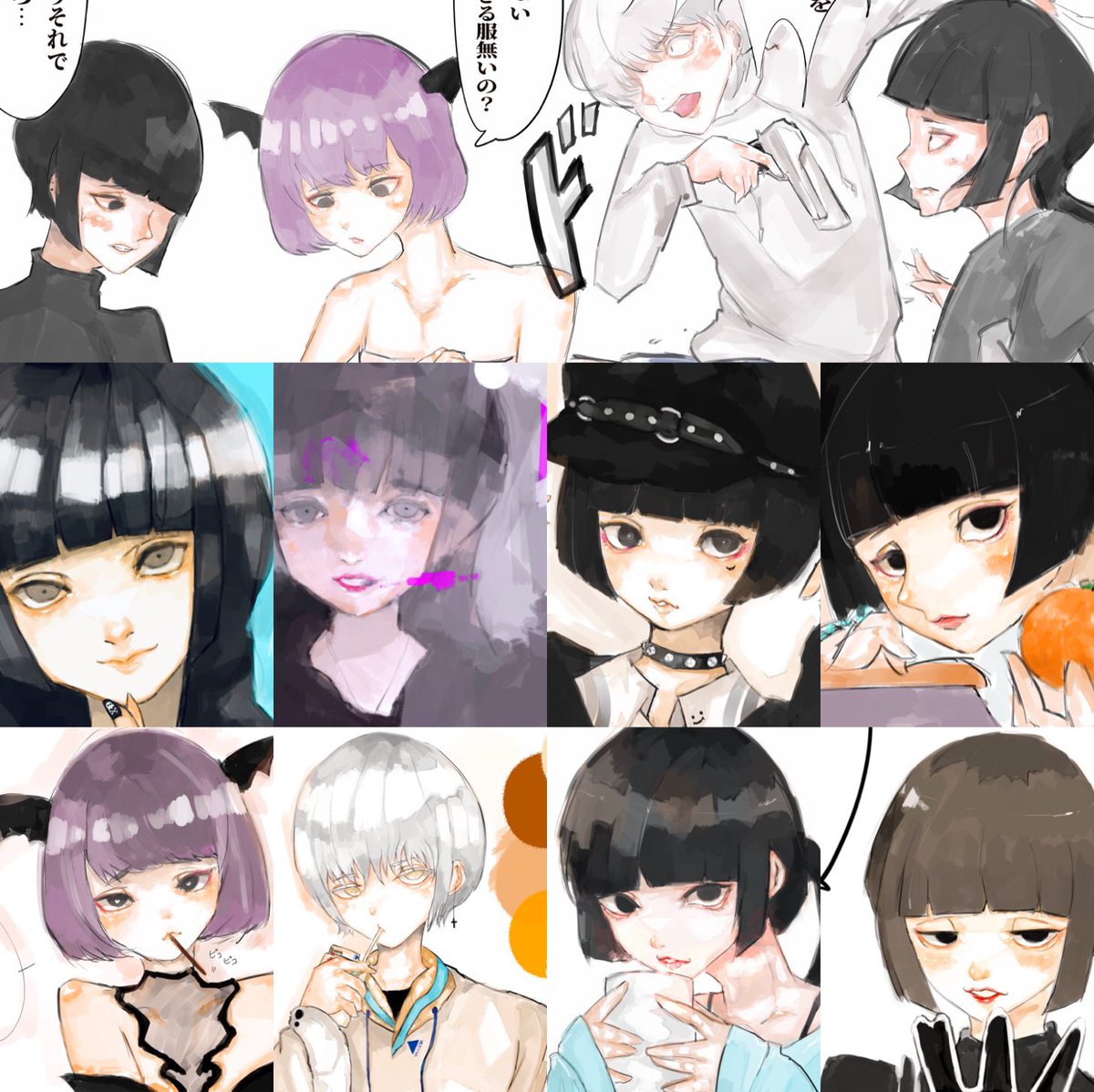 2、3年前、1番楽しかった時の絵。
相変わらず画力は低いけど、
色のチョイスだったりが明るくて描いてて
楽しかったんだったってのが伝わってくる感じ。
今とは雰囲気がだいぶ違う。 