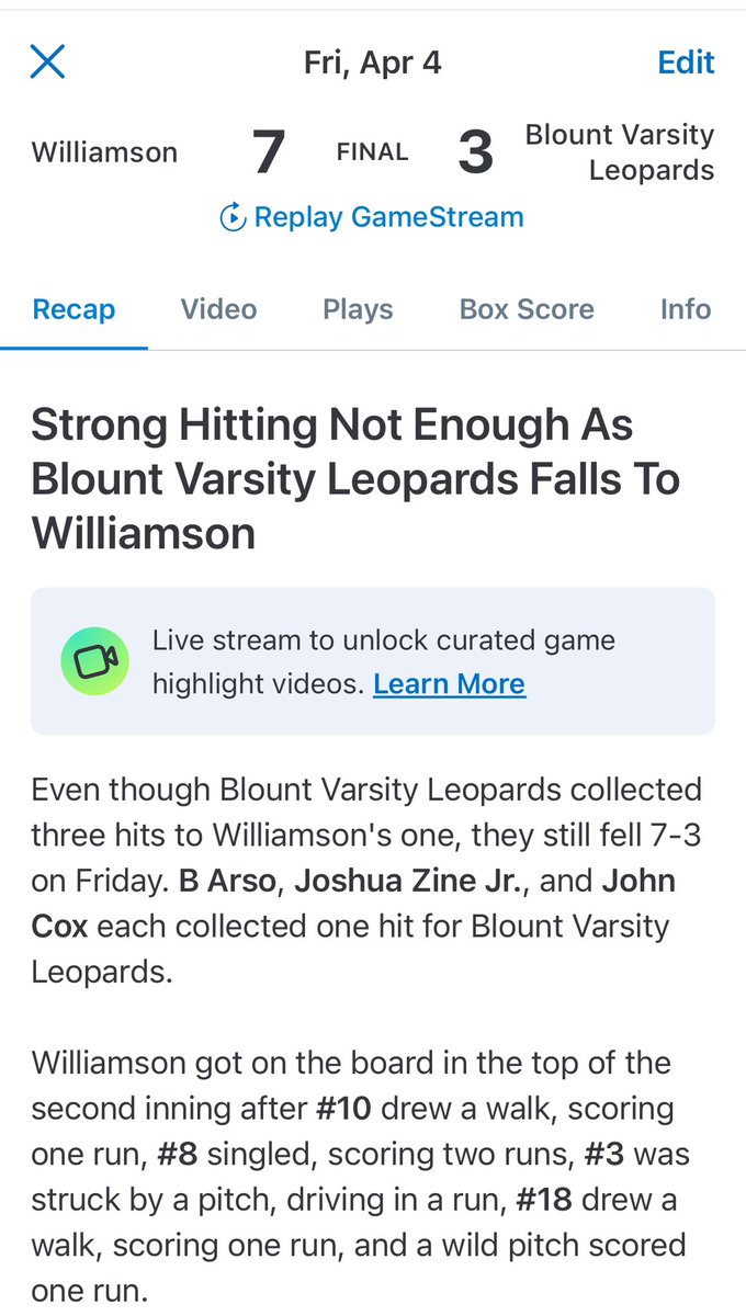 Lost a tough one at home.