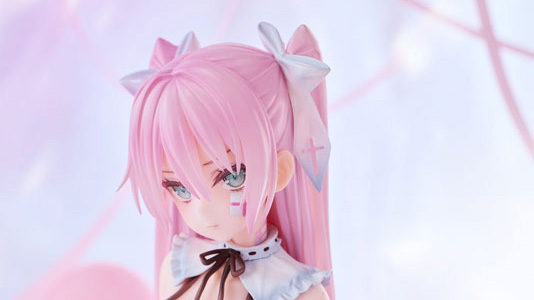 u*0様 ハツネ・THUMB CUFFS Ver. フィギュア[Pink・Cha あみあみ、他一部店舗限定販売！／ rurudo氏 「ハツネ・THUMB CUFFS